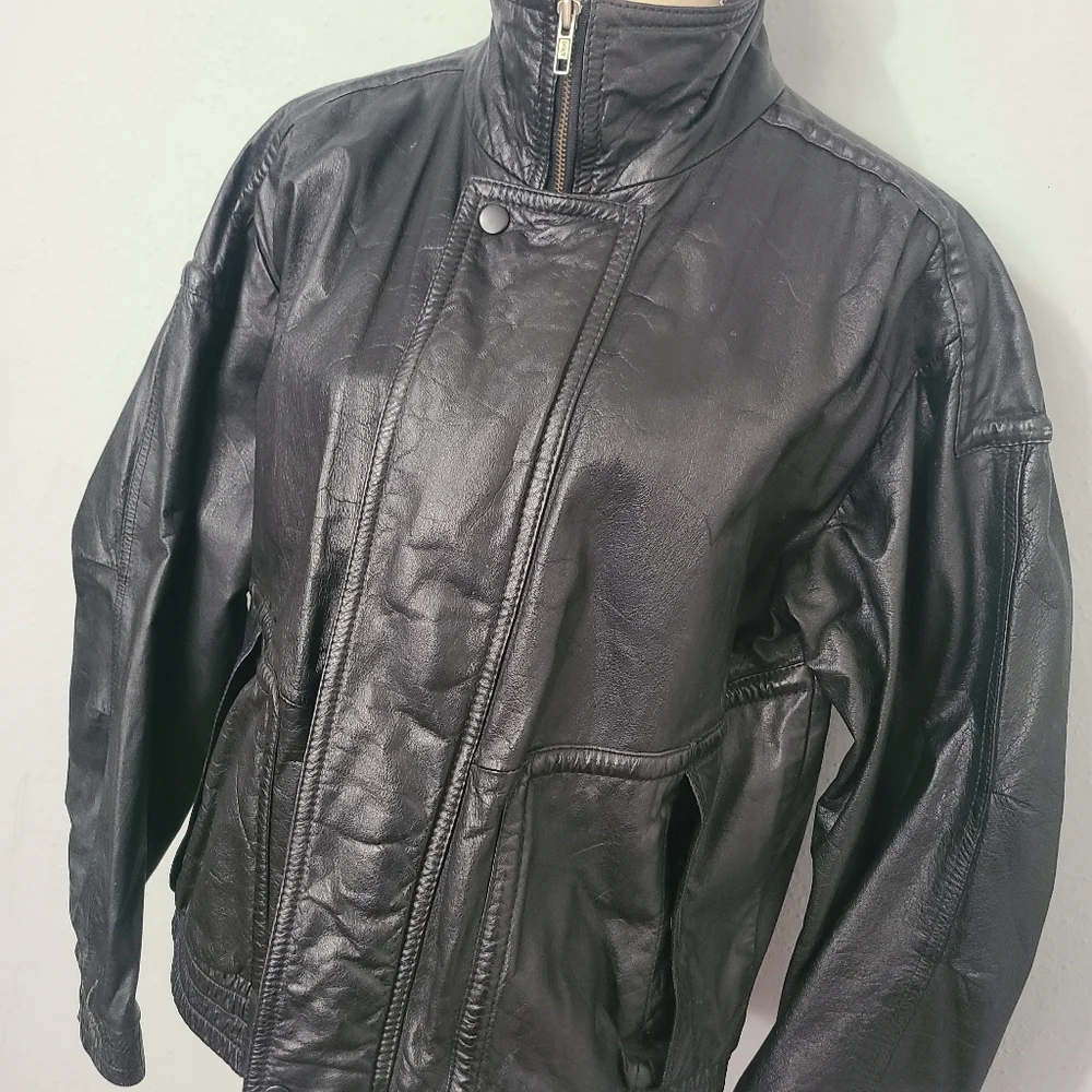 Wilson's‎ Motorcycle Men's Black Vintage Leather Jacket Size 42